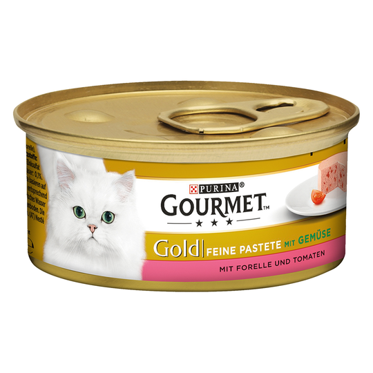 Gourmet Gold Fine Paté 12 x 85 g - Öring & tomat