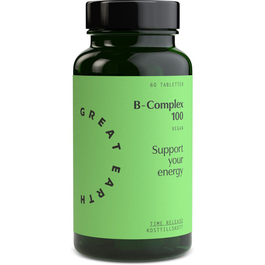 Great Earth B-Complex 100mg 60 tabletter