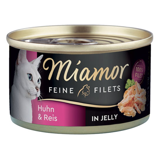 Miamor Fine Filets 1 x 100 g - Kyckling & ris i gelé