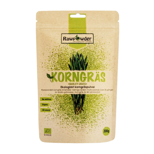 Rawpowder Korngräs, 200g pulver ekologisk
