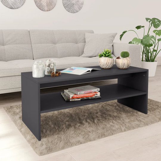 vidaXL Soffbord grå 100x40x40 cm spånskiva