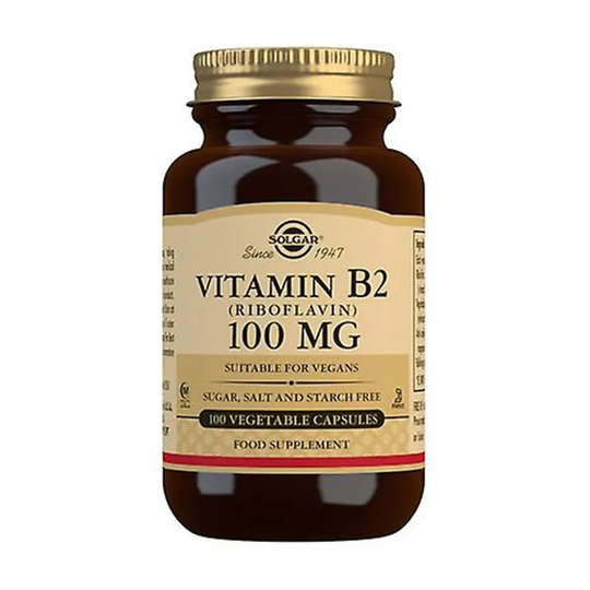 Solgar B2 vitamin 100mg Riboflavin, 100 kapslar