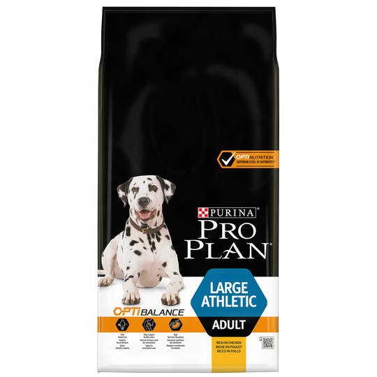 12/14 kg Pro Plan hundmat + 2/2,5 kg på köpet! PURINA PRO PLAN Large Athletic Adult OPTIBALANCE (14 + 2,5 kg på köpet)