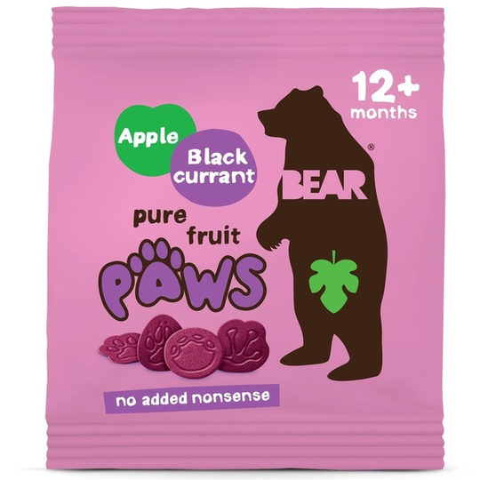 Bear Paws Fruktgodis av äpple och svartvinbär 20 g