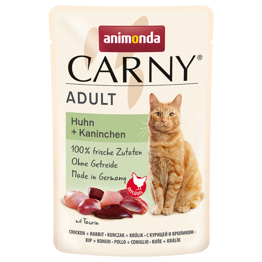 Animonda Carny Pouch 12 x 85 g - Kyckling & kanin