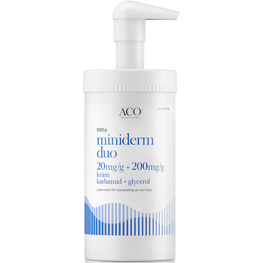 Miniderm Duo Kräm 20mg/g+200mg/g Burk med pump, 500g
