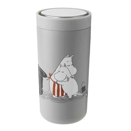 Stelton - Mumin To Go Click Mugg 40 cl Soft Light Grey
