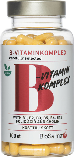 BioSalma B-vitaminkomplex Carefully Selected 100 kapslar