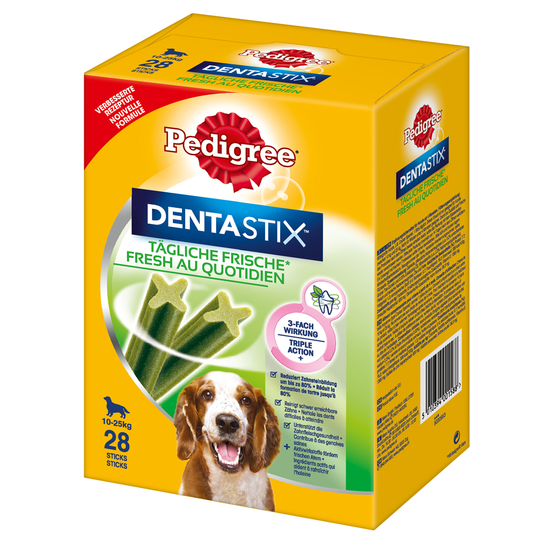 2 x 28 st Pedigree Dentastix Fresh till sparpris! - Medelstora hundar (10-25 kg)