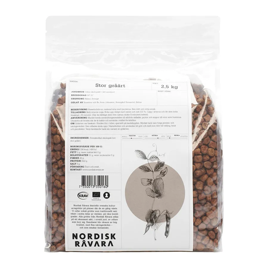 Nordisk Råvara Stor Gråärt, 2,5 kg ekologisk