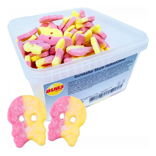 Surskallar Skum Hallon/Citron Storpack - 2,6 kg