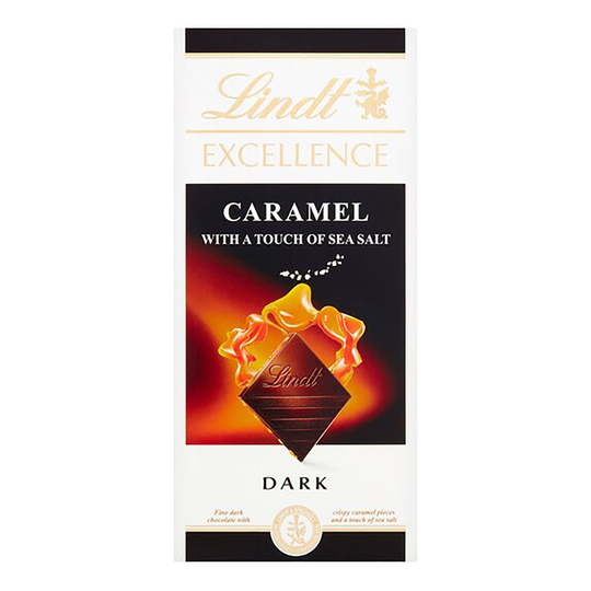 Lindt Excellence Caramel Sea Salt - 100 gram