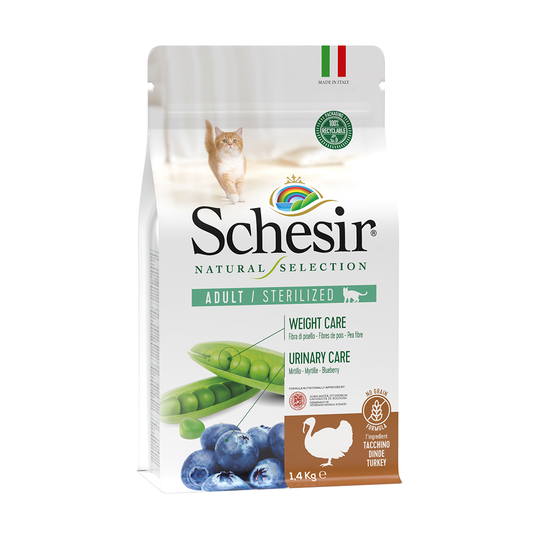 Schesir Natural Selection Adult Sterilized med kalkon - Ekonomipack: 2 x 1,4 kg