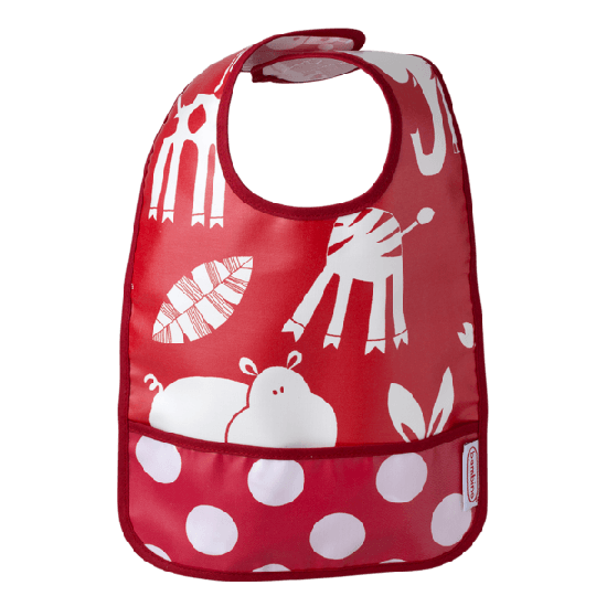 Bambino Easy Wipe! Pocket bib Grey/pink