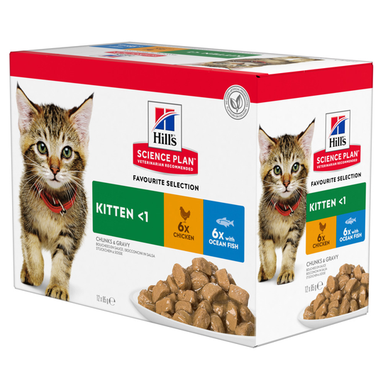 Hill's Science Plan Kitten 24 x 85 g- Fish Selection