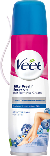 Veet Spray On Hårborttagningskräm Känslig Hud 150 ml