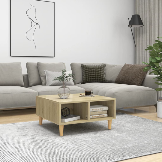 vidaXL Soffbord sonoma-ek 60x60x30 cm spånskiva