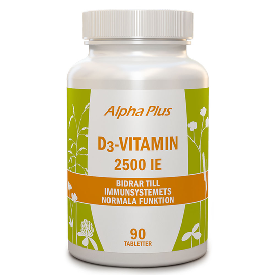 Alpha Plus D3-Vitamin 2500 IE 90 tabletter
