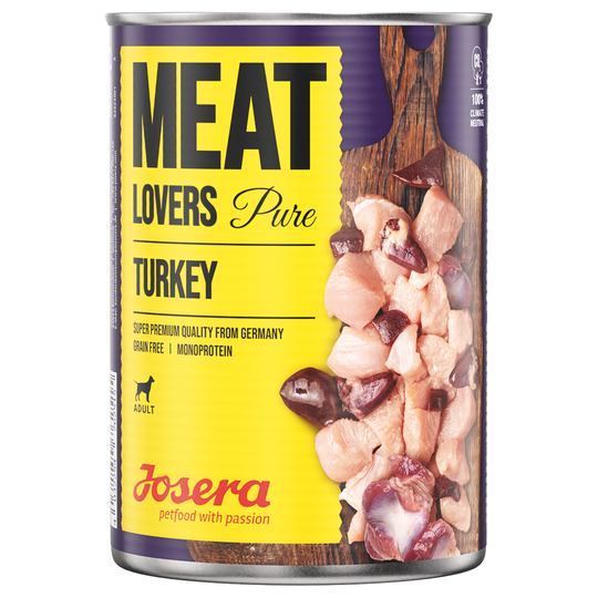 Ekonomipack: Josera Meatlovers Pure 12 x 400 g - Kalkon