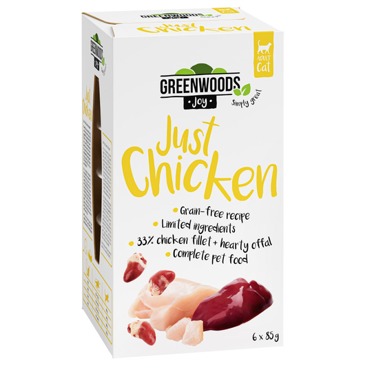 Ekonomipack: Greenwoods Joy 24 x 85 g - Kycklingfilé