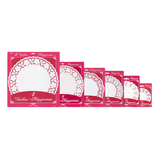 Tårtunderlägg Vita Runda - 20,9 cm (28-pack)