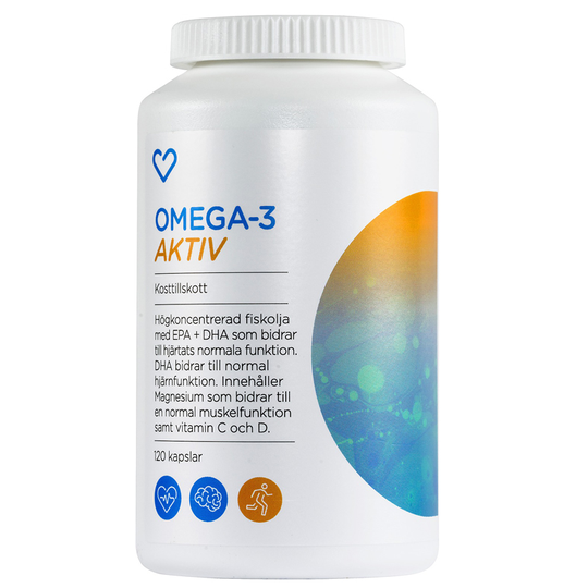 Hjärtats Omega-3 Aktiv Kapsel 120st
