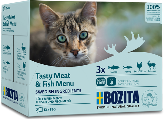 Bozita Bitar i sås med k o f mix 12x85g