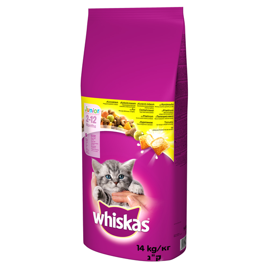 Whiskas Junior Kyckling Ekonomipack: 2 x 14 kg