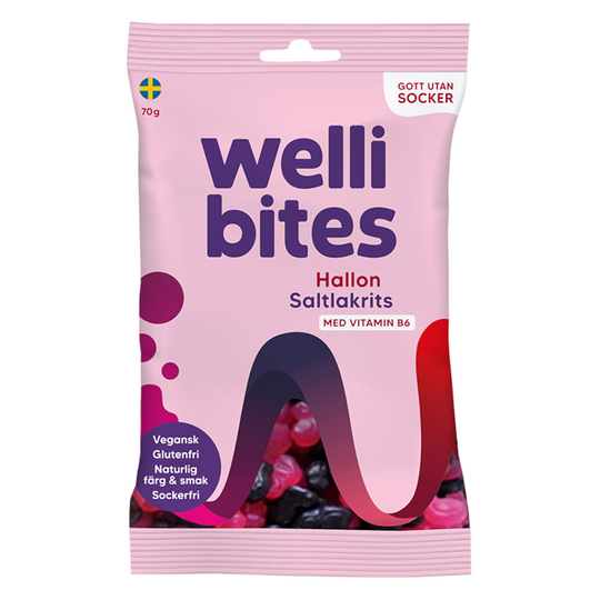 Wellibites Hallon & Saltlakrits 70g
