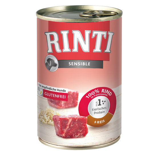 RINTI Sensible 6 x 400 g - Nötkött & ris