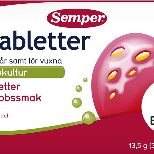 Semper Magtabletter Jordgubb 30 tabletter
