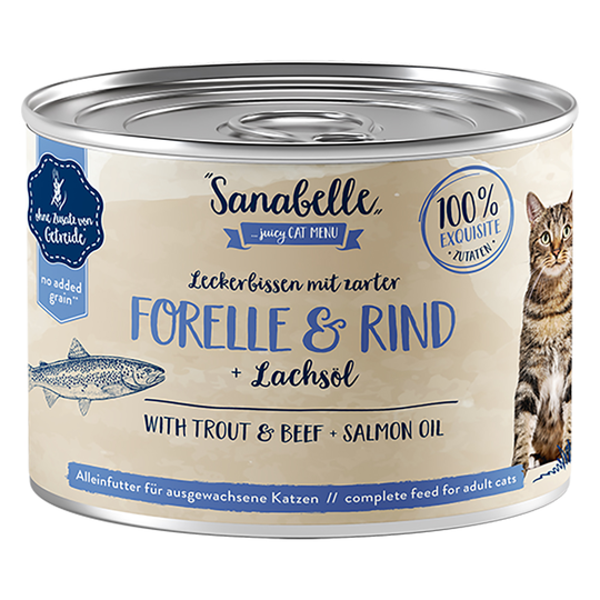 Ekonomipack: Sanabelle All Meat 24 x 195 g Öring & nötkött