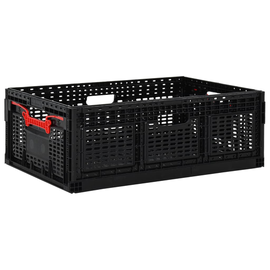 vidaXL Förvaringslåda hopfällbar 60x40x22 cm svart 46 L