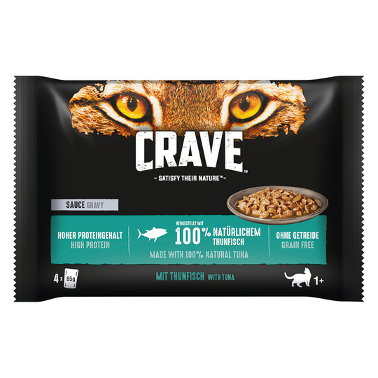 Crave Cat Pouch Multipack 4 x 85 g - Sås Tuna