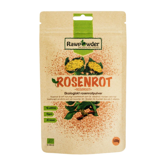 Rawpowder Rosenrot, 100g pulver ekologisk