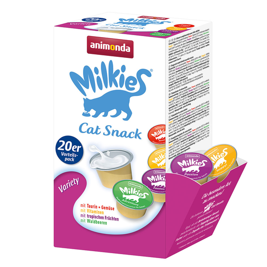 Blandpack Animonda Milkies Selection - 60 x 15 g Power, Happy, Passion & Adventure