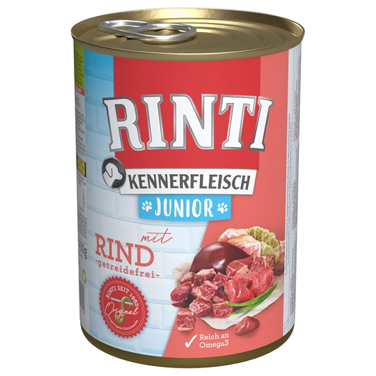 Ekonomipack: 24 x 400 / 800 g RINTI Junior 24 x 400 g Nötkött