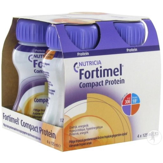 Fortimel Compact Protein Värmande Tropisk Smak 4 x 125 ml