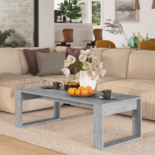 vidaXL Soffbord betonggrå 110x50x35 cm spånskiva