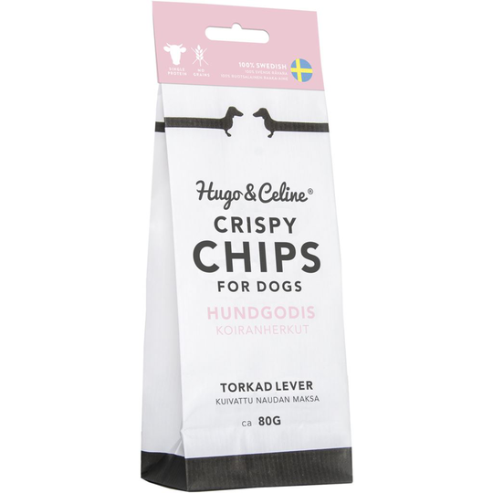 Hugo & Celine Crispy Chips Hundgodis 80 g