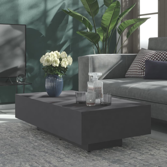 vidaXL Soffbord grå 115x60x31 cm spånskiva
