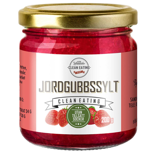 Clean Eating Jordgubbssylt 200 g