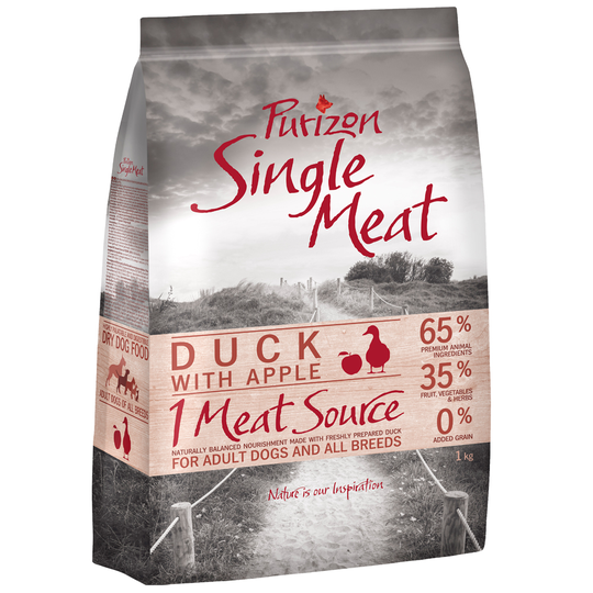 Purizon Single Meat Adult Duck & Apple - spannmålsfritt - 1 kg