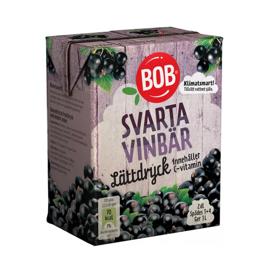 BOB 2 x Lättdryck Svarta Vinbär