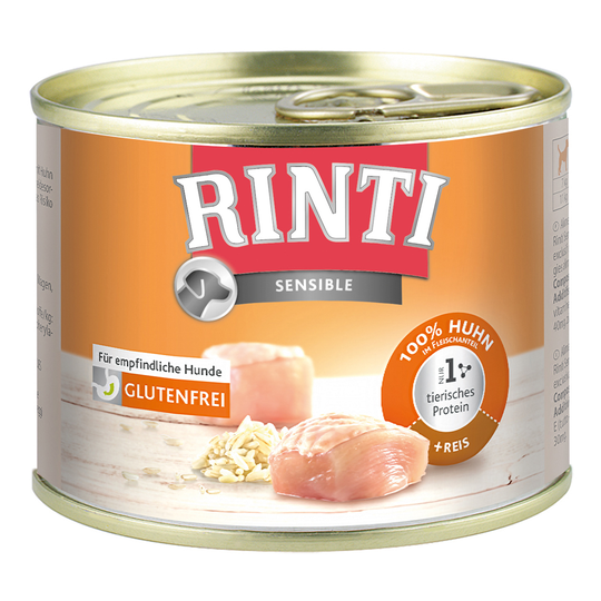 Ekonomipack: RINTI Sensible 48 x 185 g - Kyckling & ris