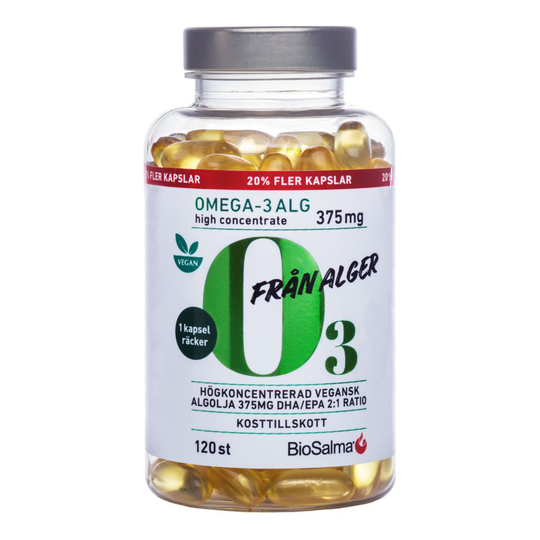 BioSalma Omega-3 Alg 375mg DHA/EPA 120 kapslar