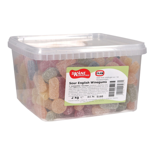 Sour English Winegums Storpack - 2 kg