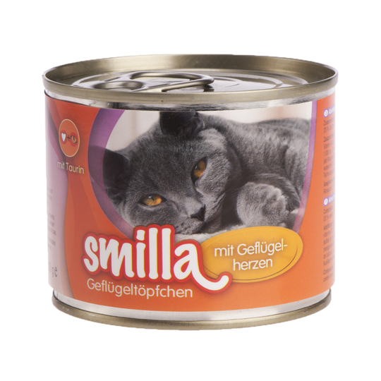 Ekonomipack: Smilla Poultry Pot 24 x 200 g - Mört fjäderfäkött med fjäderfähjärtan