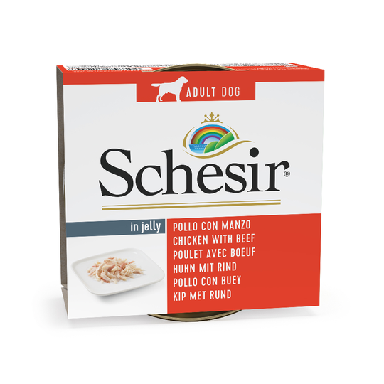 Ekonomipack: Schesir 24 x 150 g - Nötkött