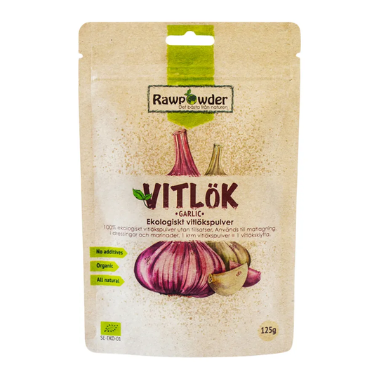 Rawpowder Vitlök Pulver, 125g ekologisk